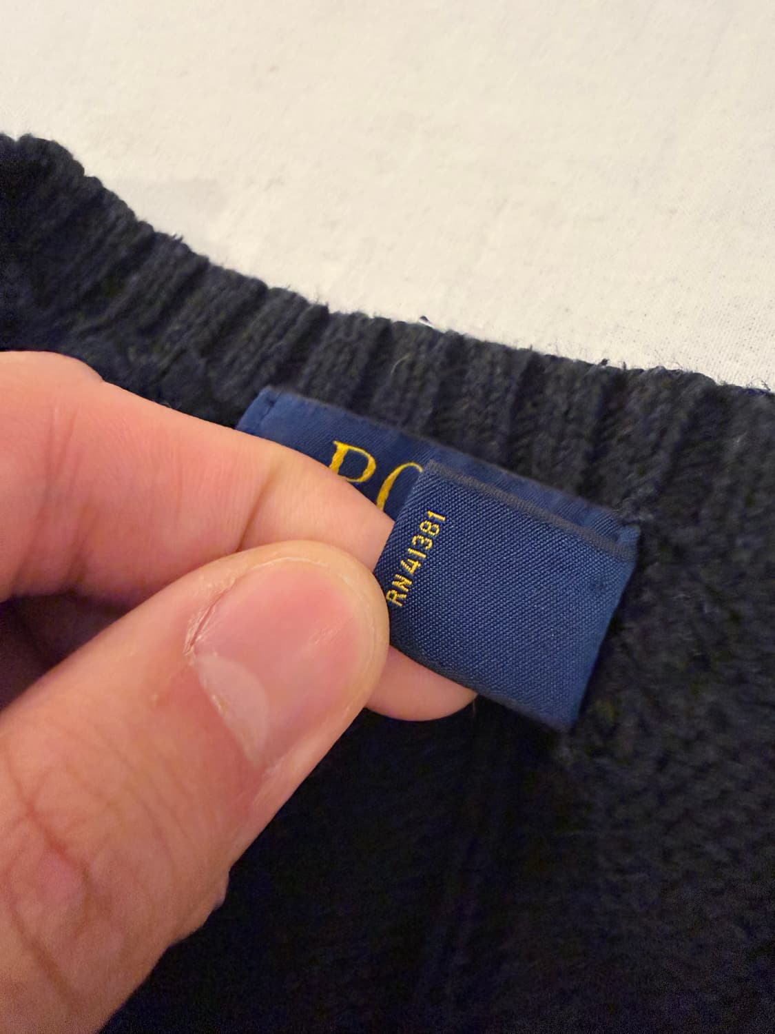 폴로 랄프로렌 케이블 꽈배기 니트 블랙 레드 상품이미지4