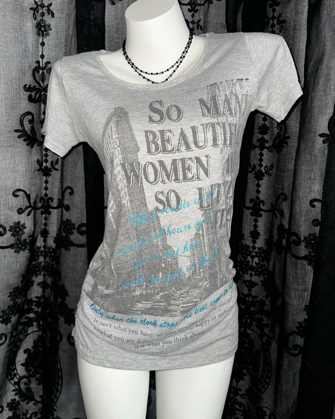 gray cityscape graphic t-shirt 상품이미지3