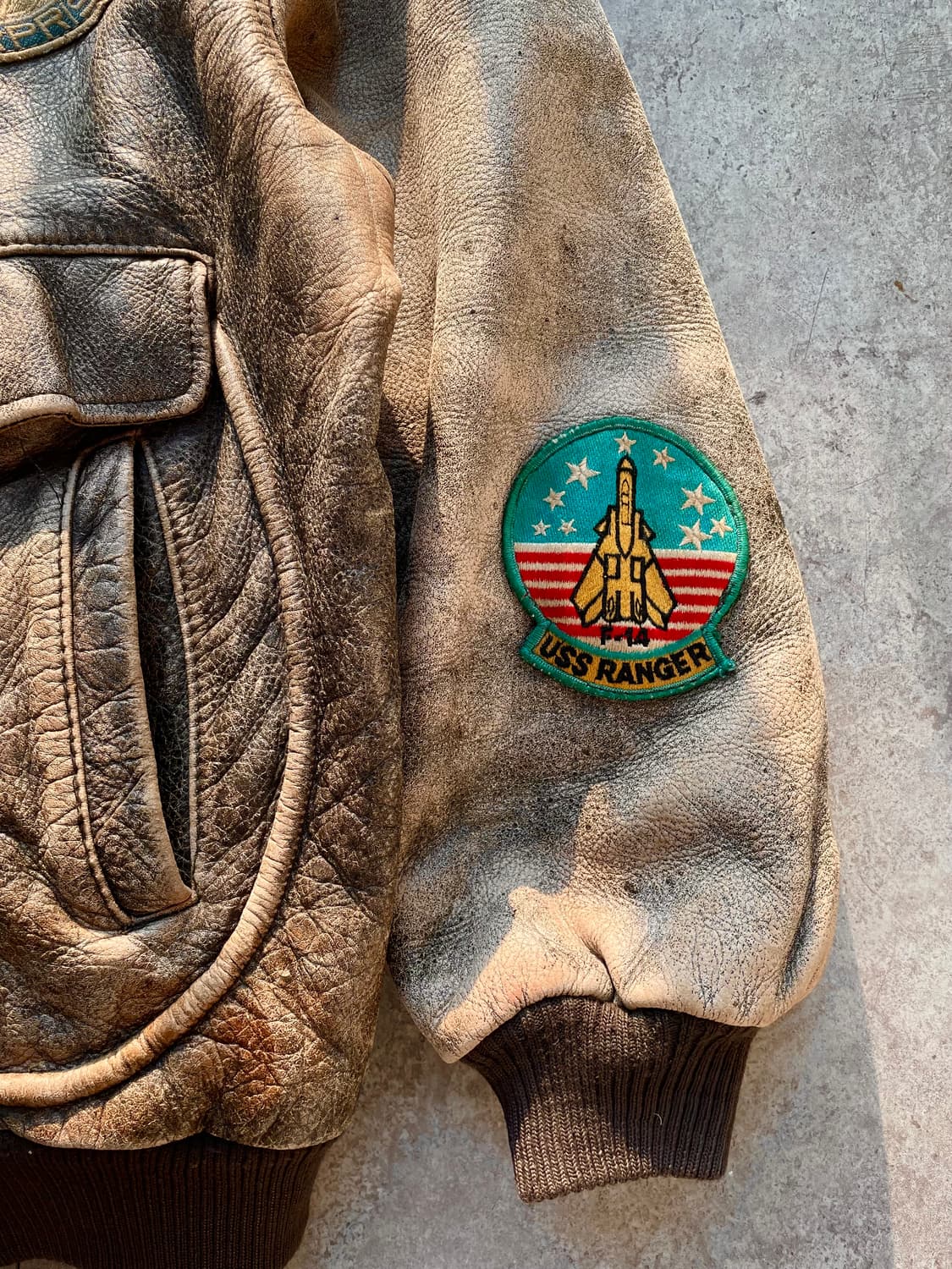 나파소가죽 A2플라이트 자켓 상품이미지5