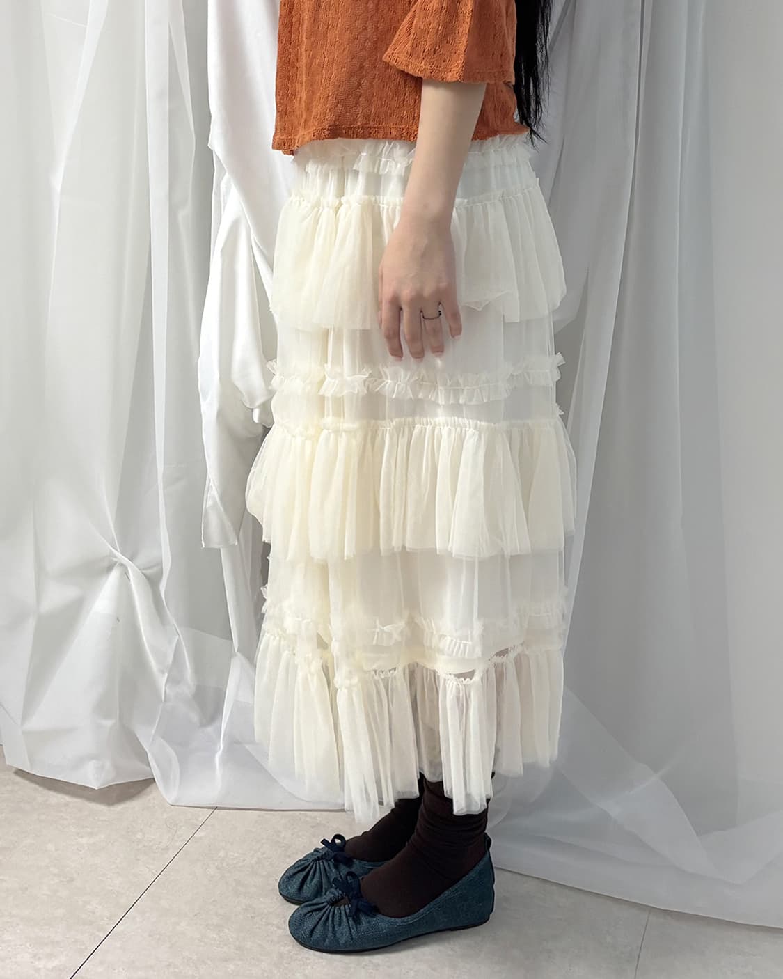 ELENCARE DUE edie tiered lovely skirt 상품이미지8
