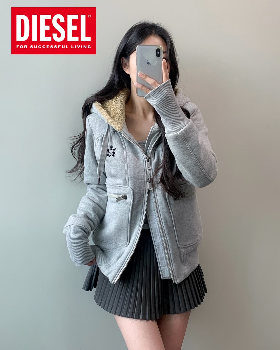 디젤 퍼 후드집업 상품이미지2