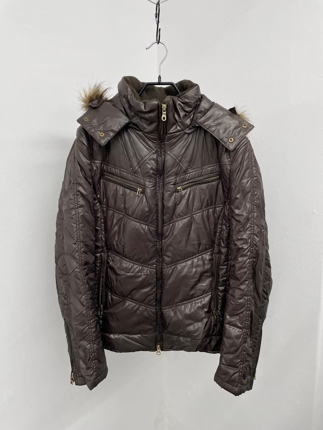 y2k 브라운 투웨이 패딩 자켓  상품이미지2