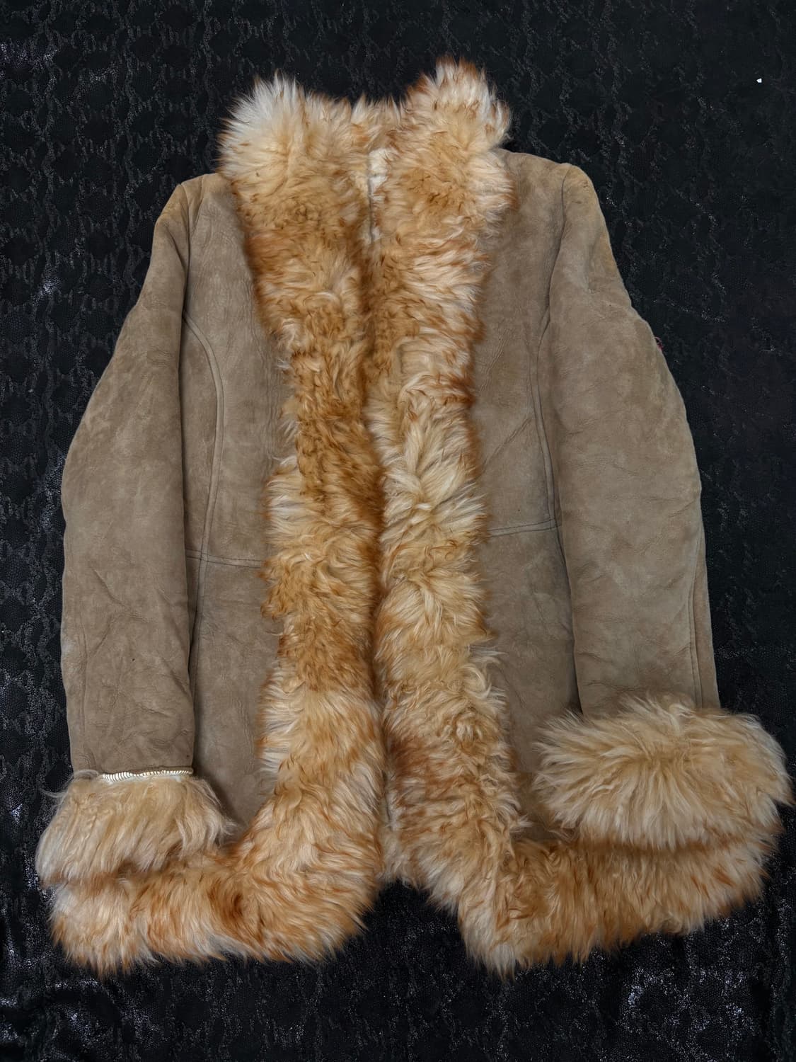 “Vintage”00’s Fur Trimming Shearling Lea 상품이미지6