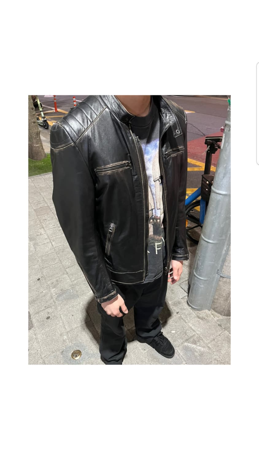 Italy made 리얼 레더 바이커 자켓 상품이미지1