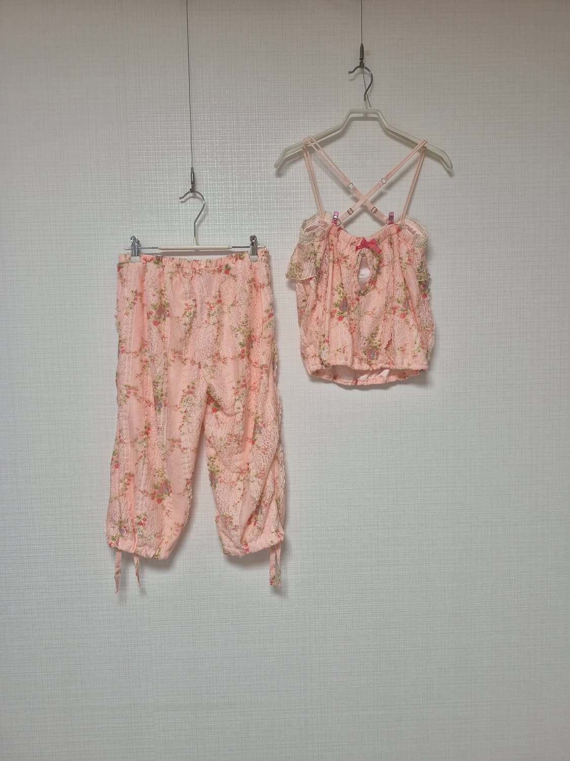 딸기우유 리즈리사 Chambre a couche 핑크플로럴 셋업입니다 ♡ 상품이미지4