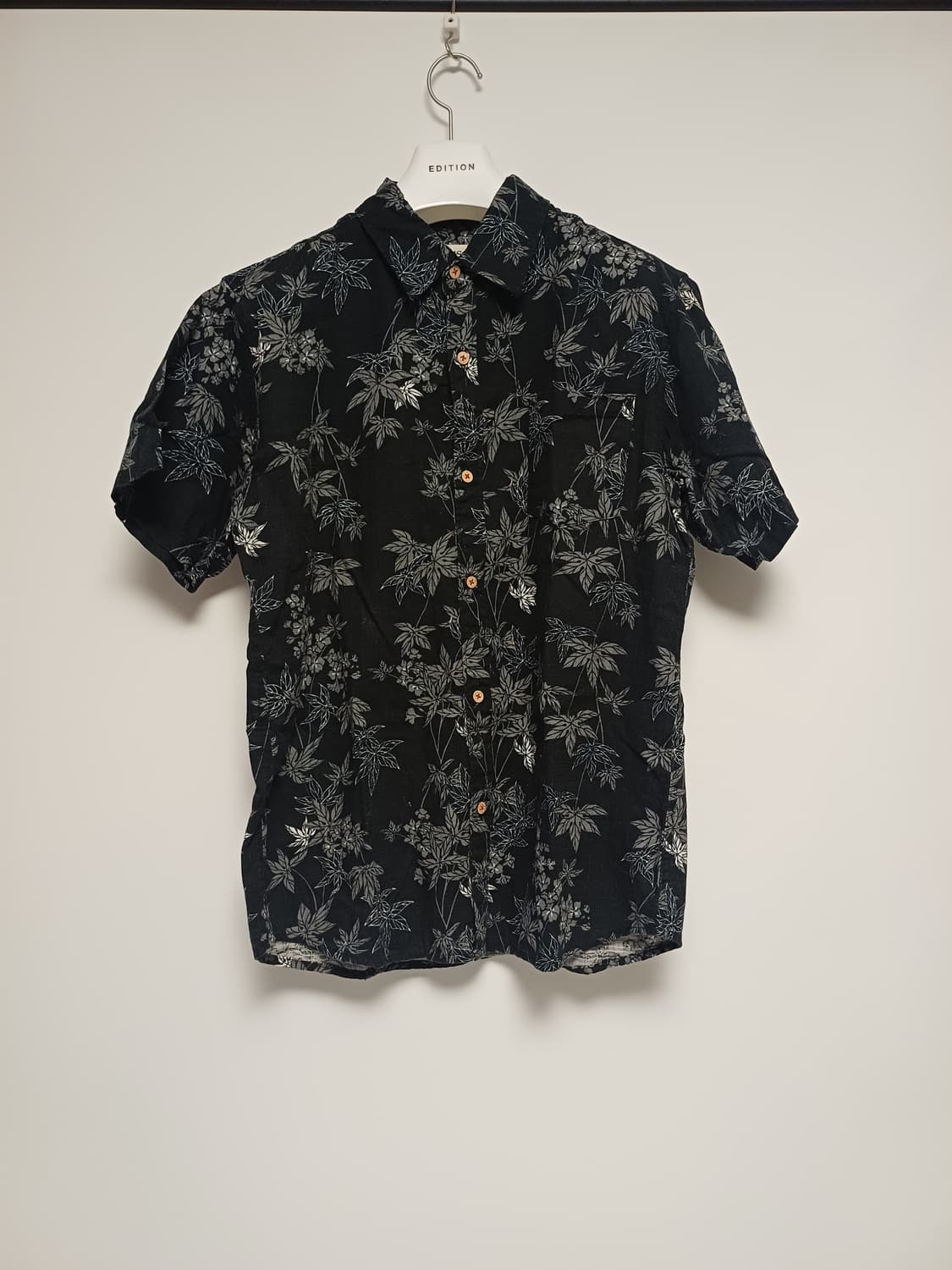[Japanese Vintage]EXCUSE 우드버튼 보태니컬 슬러브셔츠 상품이미지1