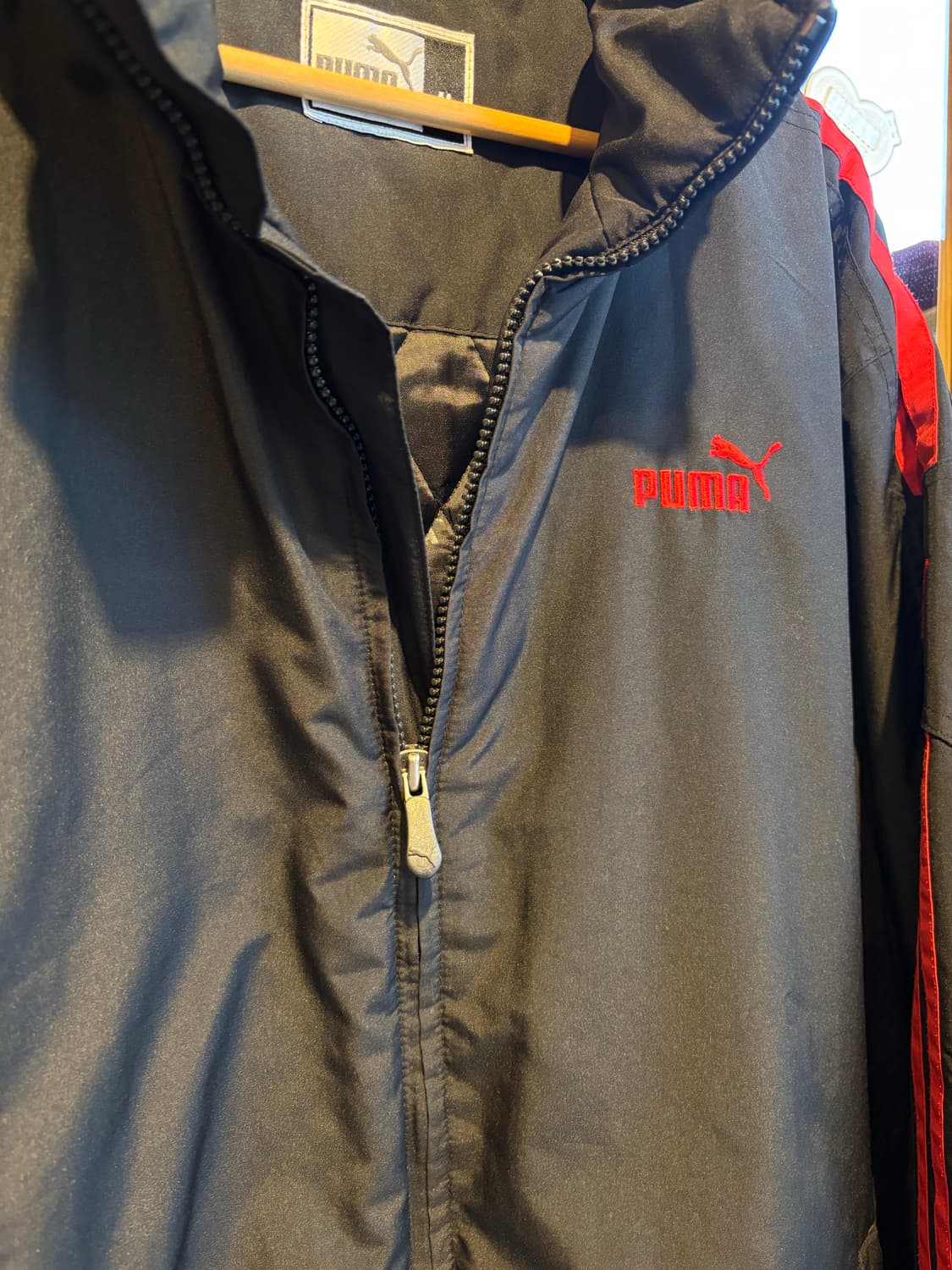 푸마 블랙 누빔 바람막이 M 상품이미지5