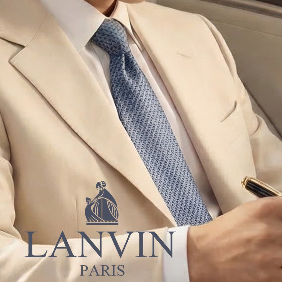 랑방 실크 블루 자카드 패턴 넥타이 8.4cm A+등급 K2236
 상품이미지1