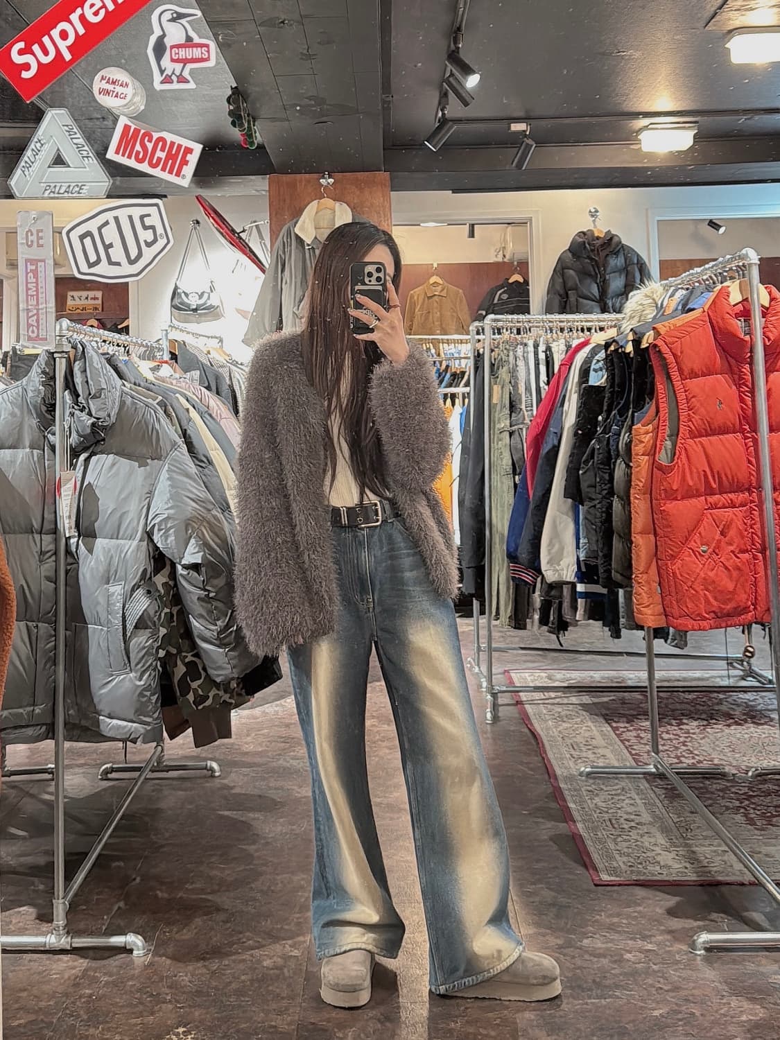 SATUR 세터 빈티지 워싱 와이드 데님 팬츠 M 상품이미지9