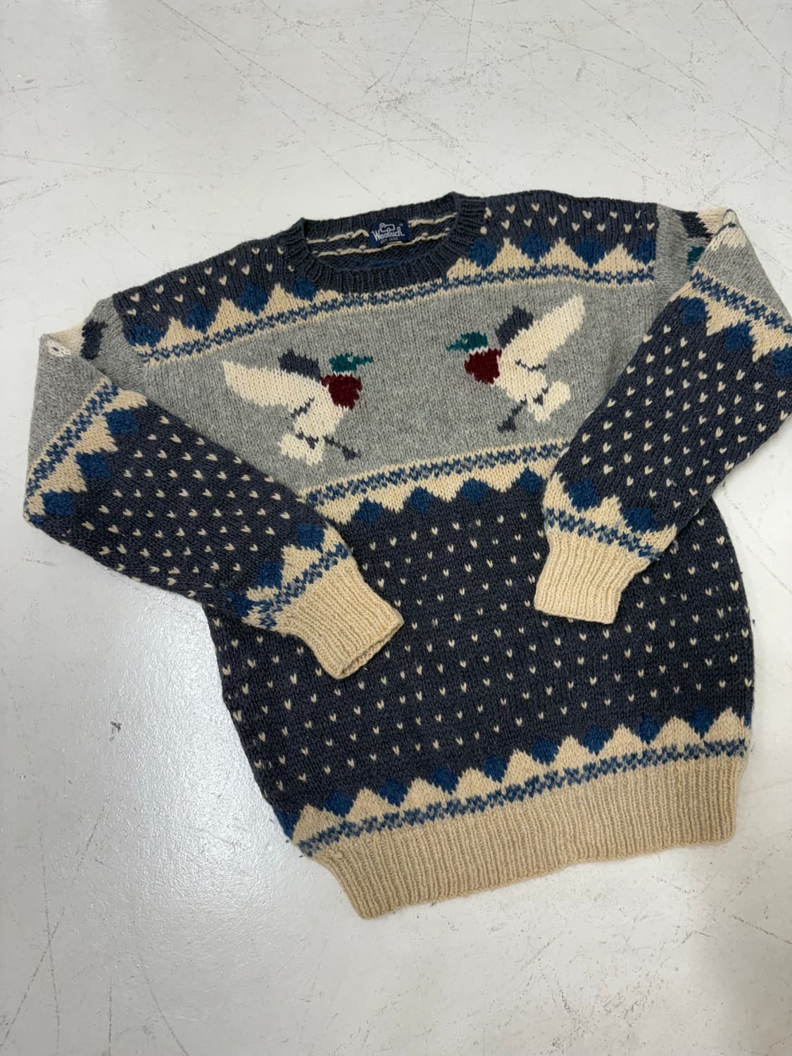 80‘s Wool rich Mallard Duck wool sweater 상품이미지2