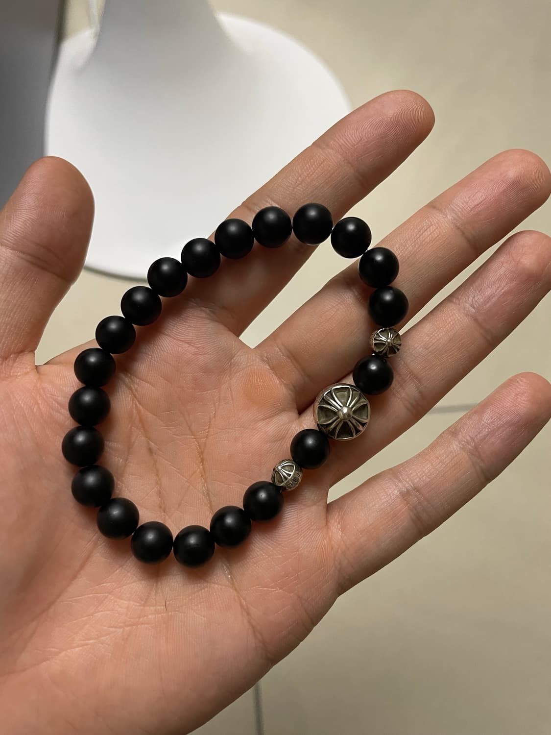 크롬하츠 오닉스 팔찌 블랙색상 8mm 단품 상품이미지1