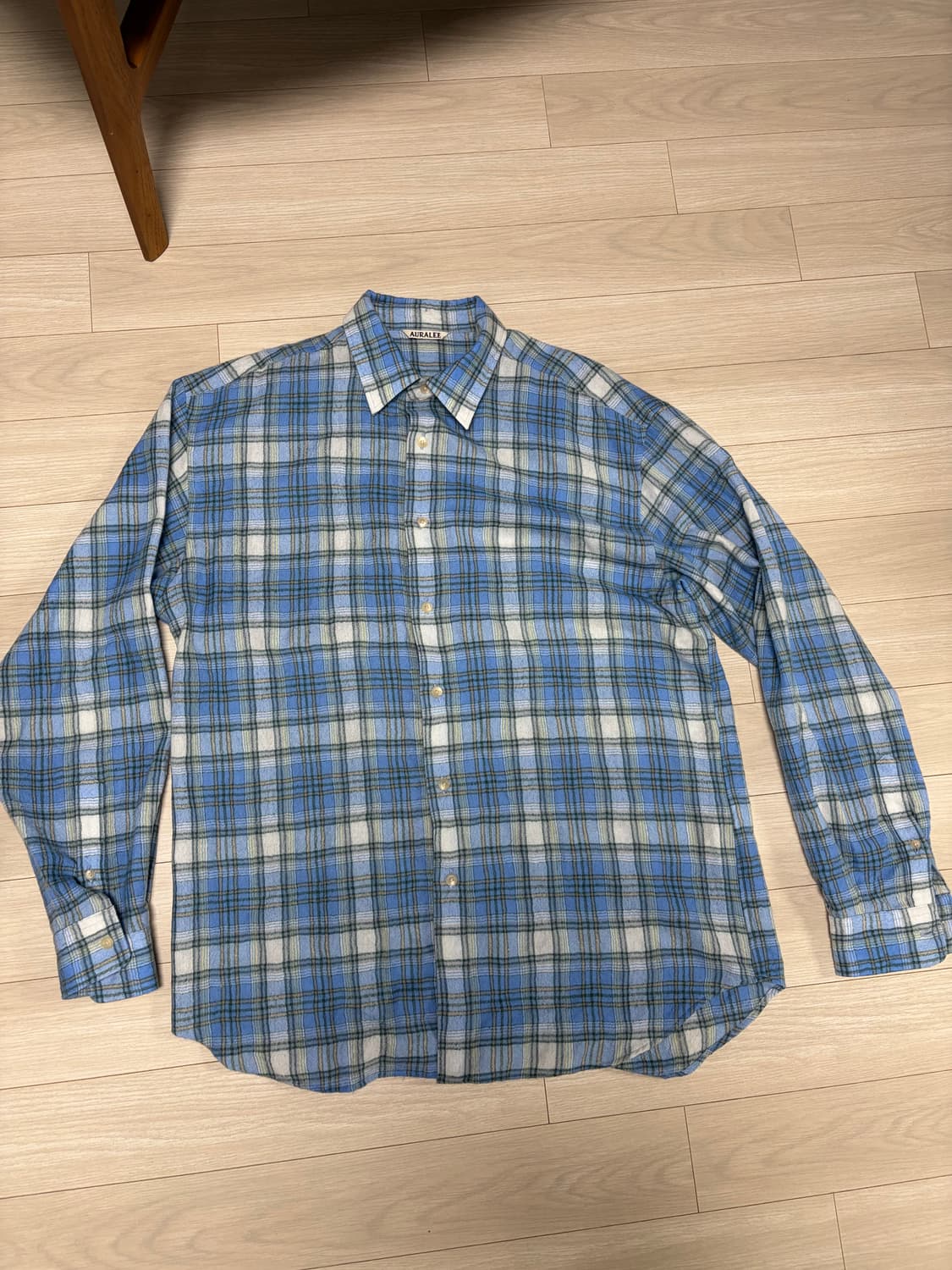 오라리 울 체크 셔츠 상품이미지1