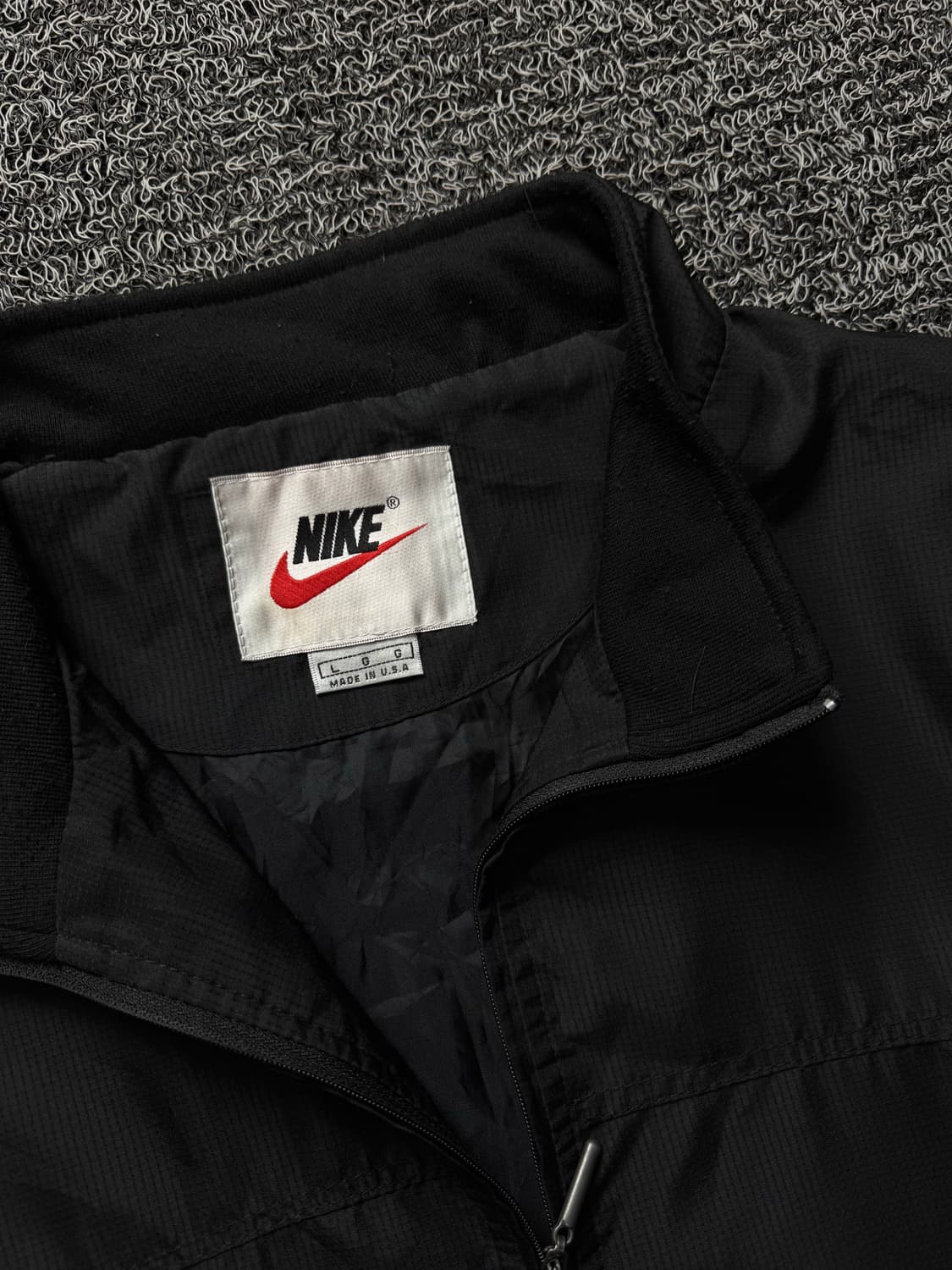 90s 나이키 센터 스우시 블랙 박시핏 우븐 아노락 웜업 1350 상품이미지3