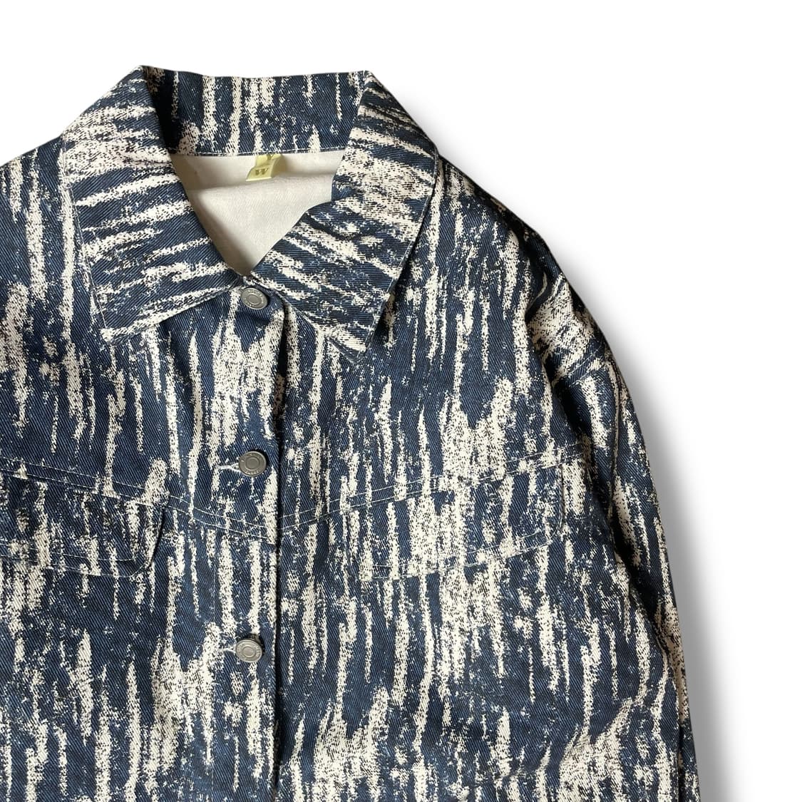 빈티지 유니크 스크레치 페인킹 아트 청자켓 상품이미지3