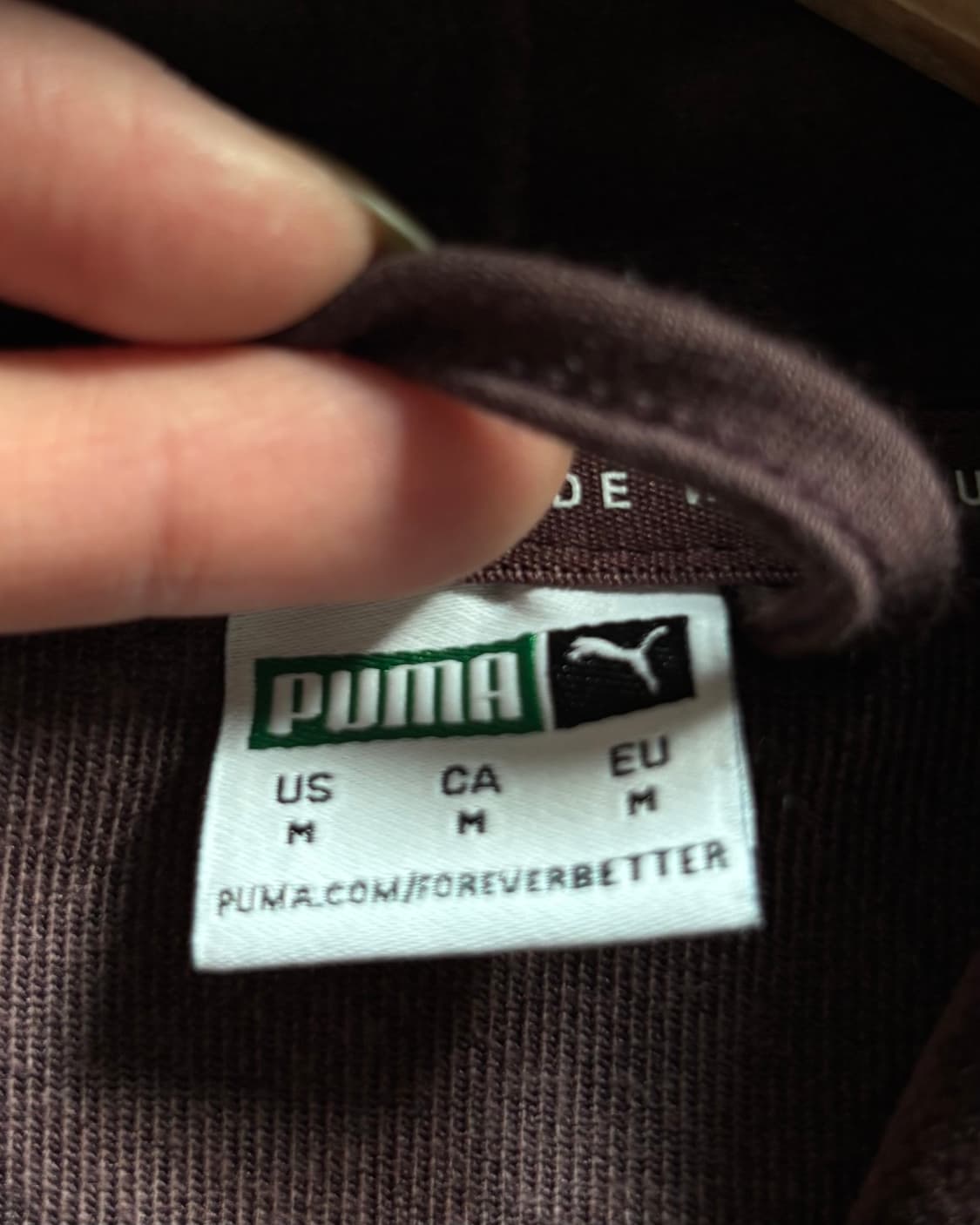 Puma 퓨마 퍼플레드 벨벳 후드 집업 상품이미지4