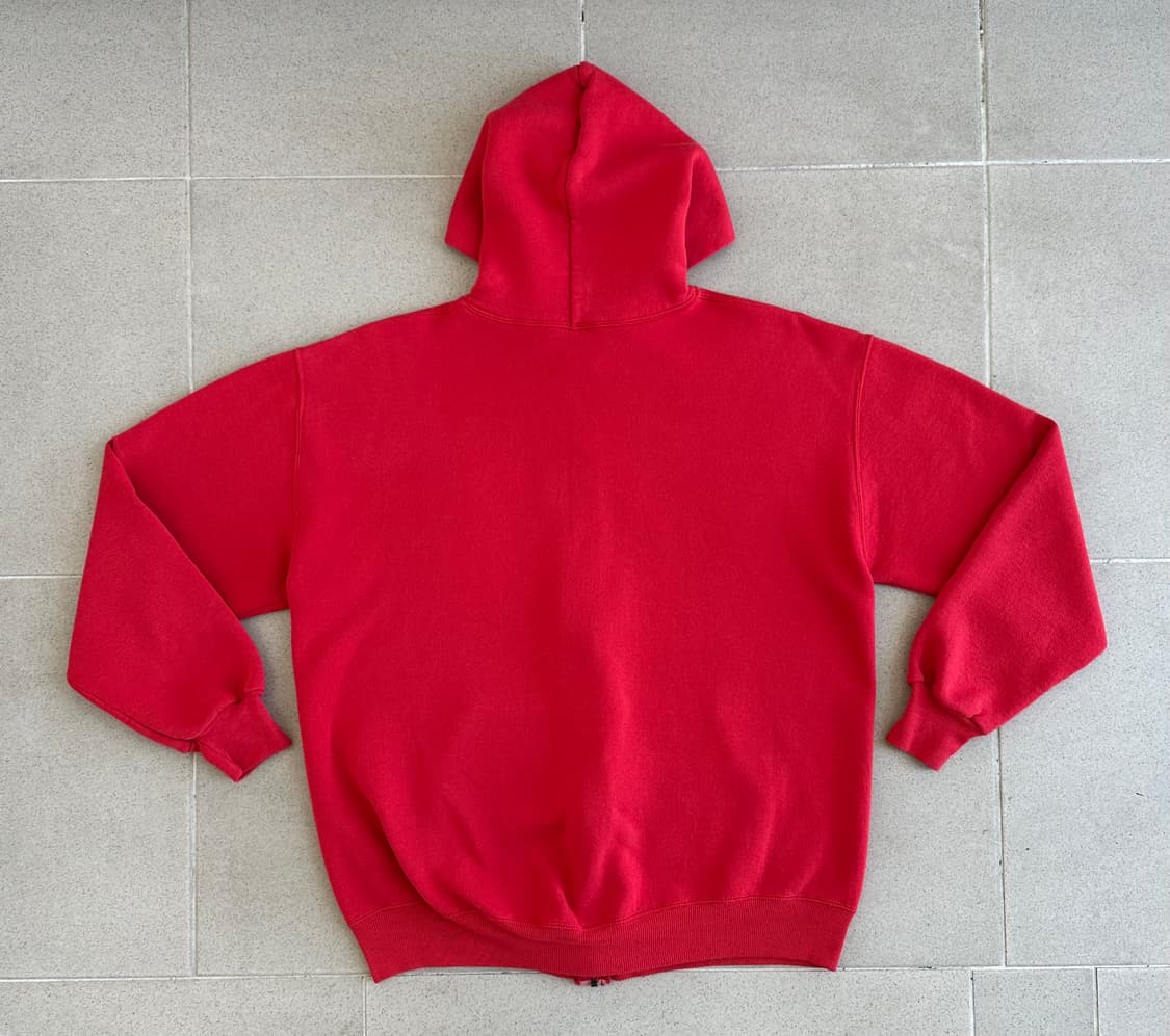 90s 빈티지 러셀 후드집업 레드 XL USA 상품이미지2