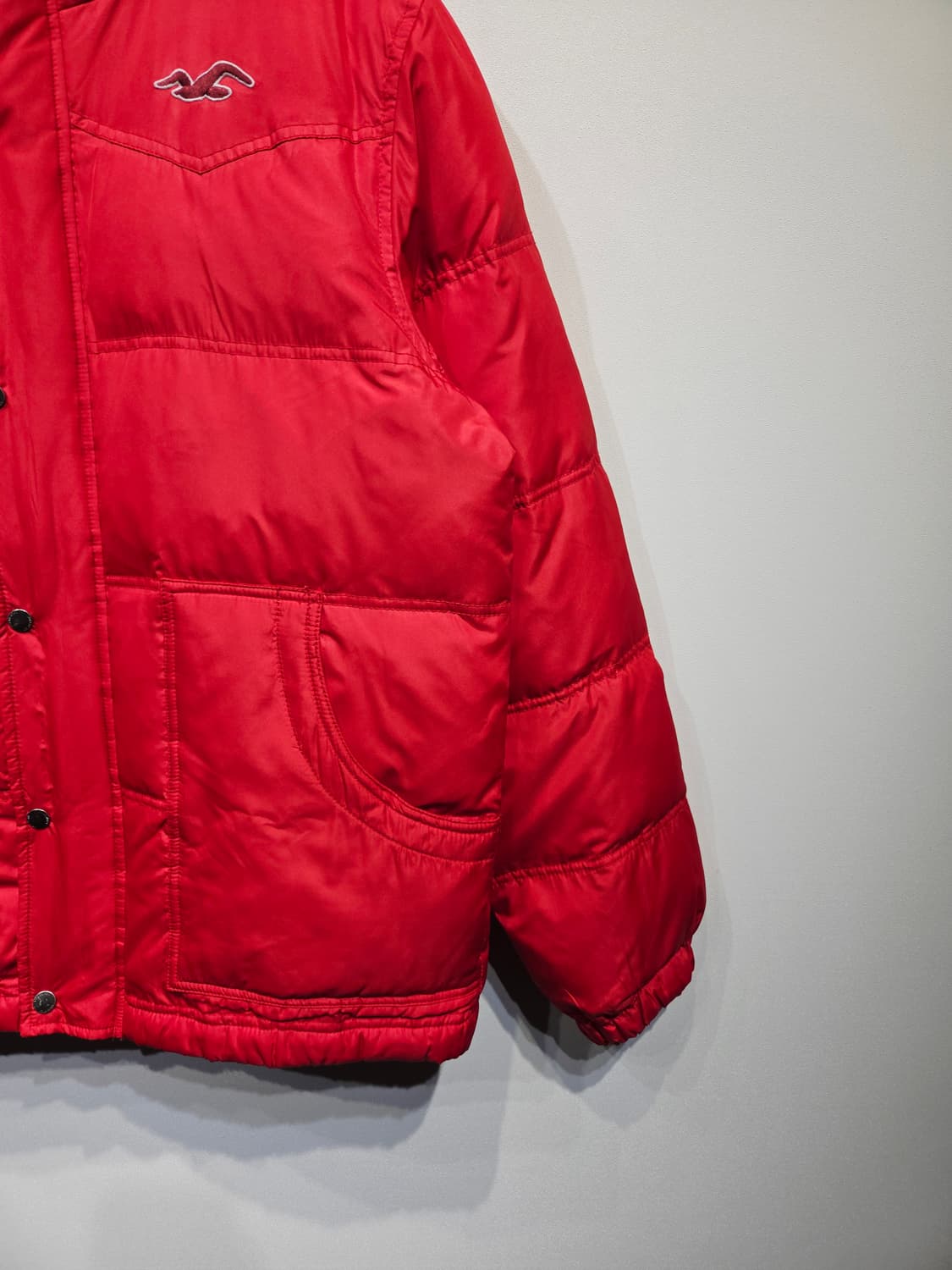 홀리스터 레돈도 레드 다운 후드 패딩 상품이미지5