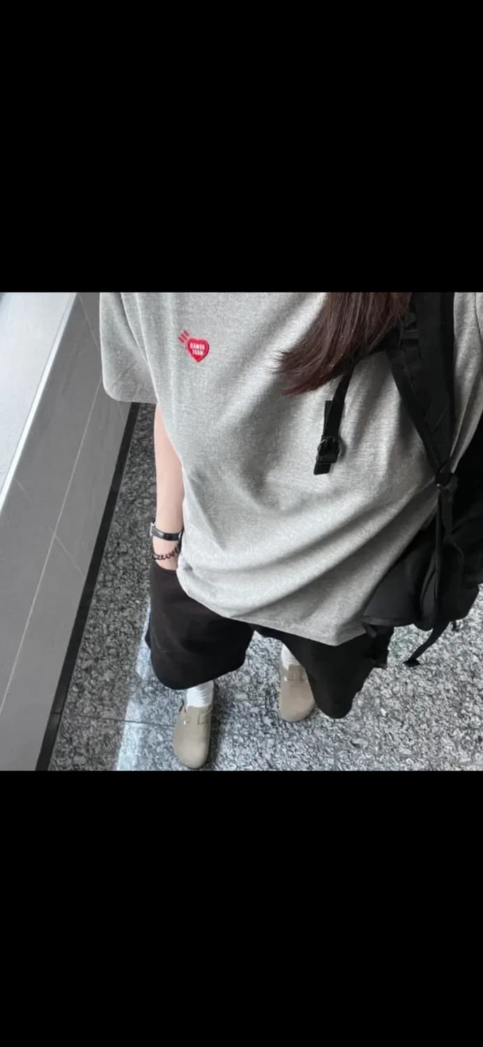 🔥[새상품/정품]🔥휴먼메이드 하트 패치 반팔티셔츠 블랙/화이트/그레 상품이미지3