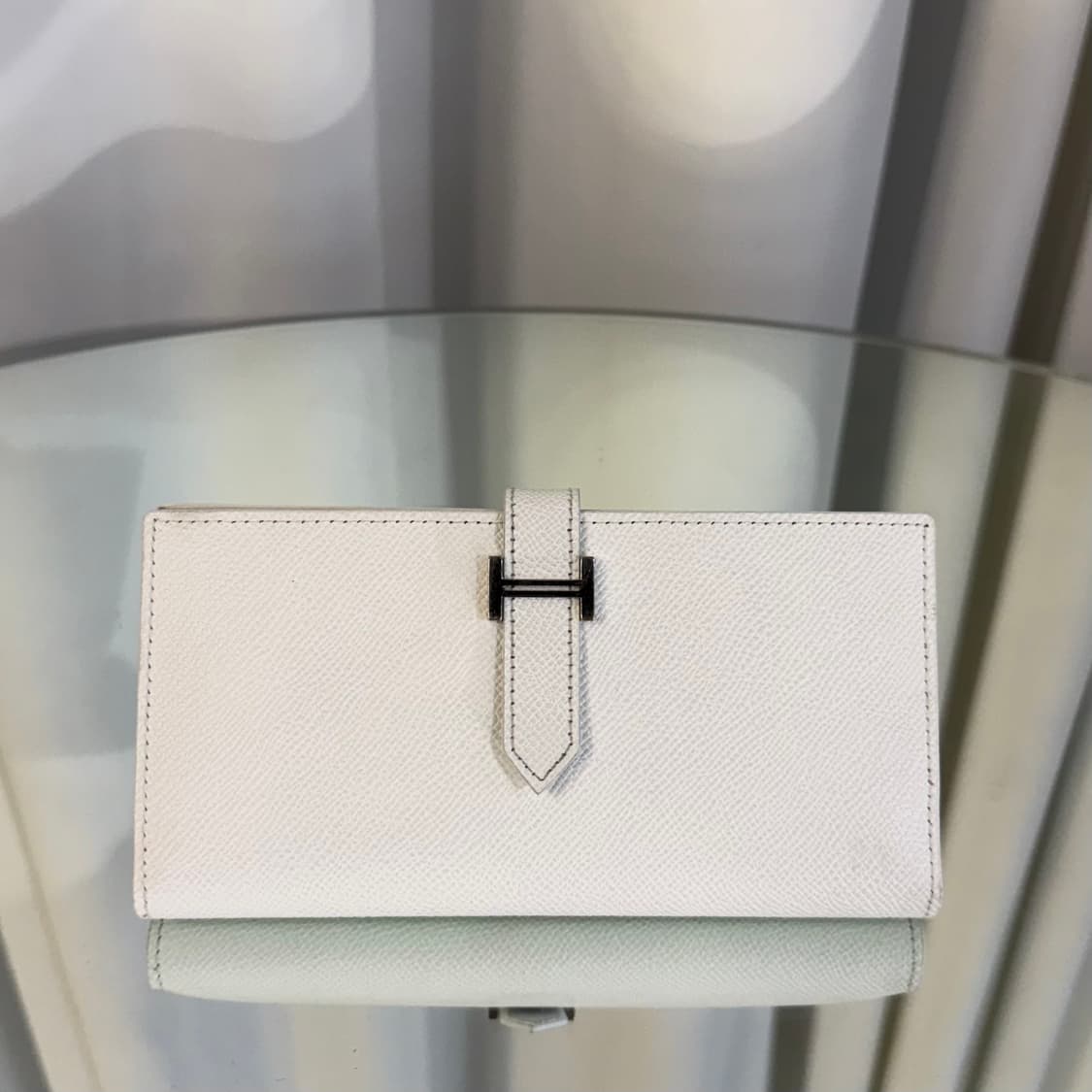 에르메스 베안 화이트 앱송 은장 장지갑  상품이미지4