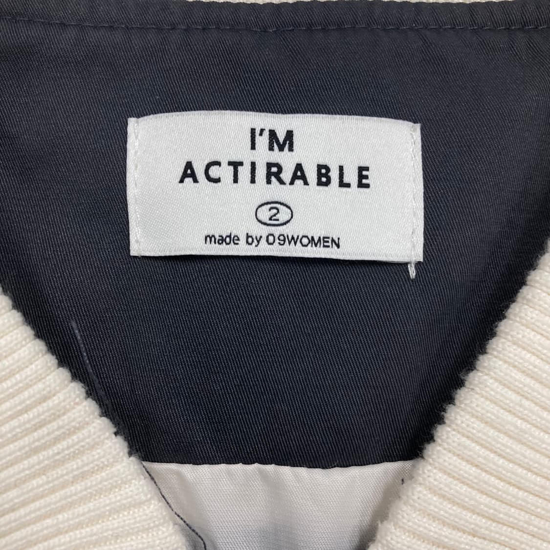 빈티지 믹스 컬러 스펠아웃 빅로고 블루종 자켓 상품이미지3