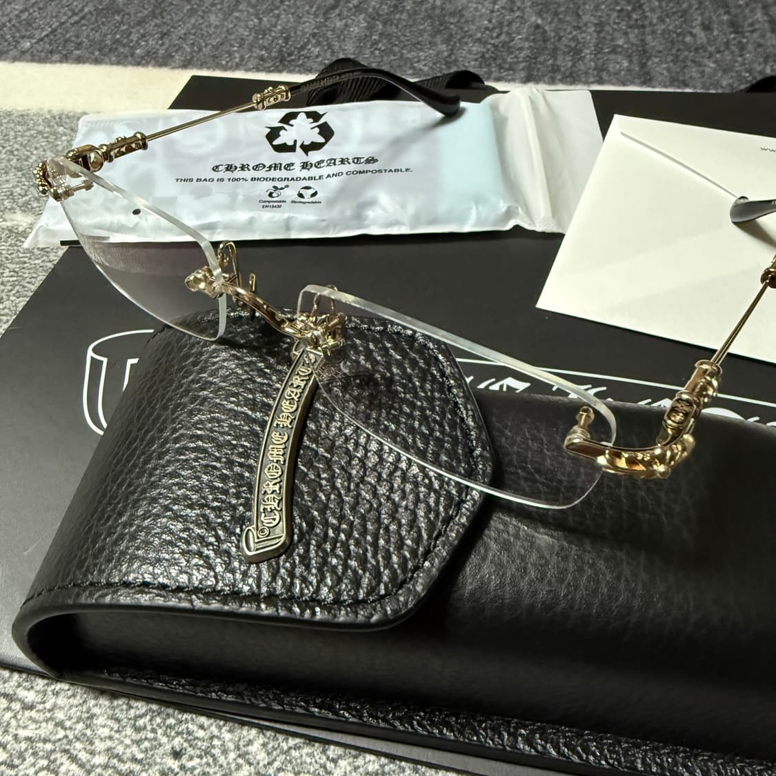 Chrome Hearts 크롬하츠 PILLS 3 18K 도금 안경 새상품 상품이미지1