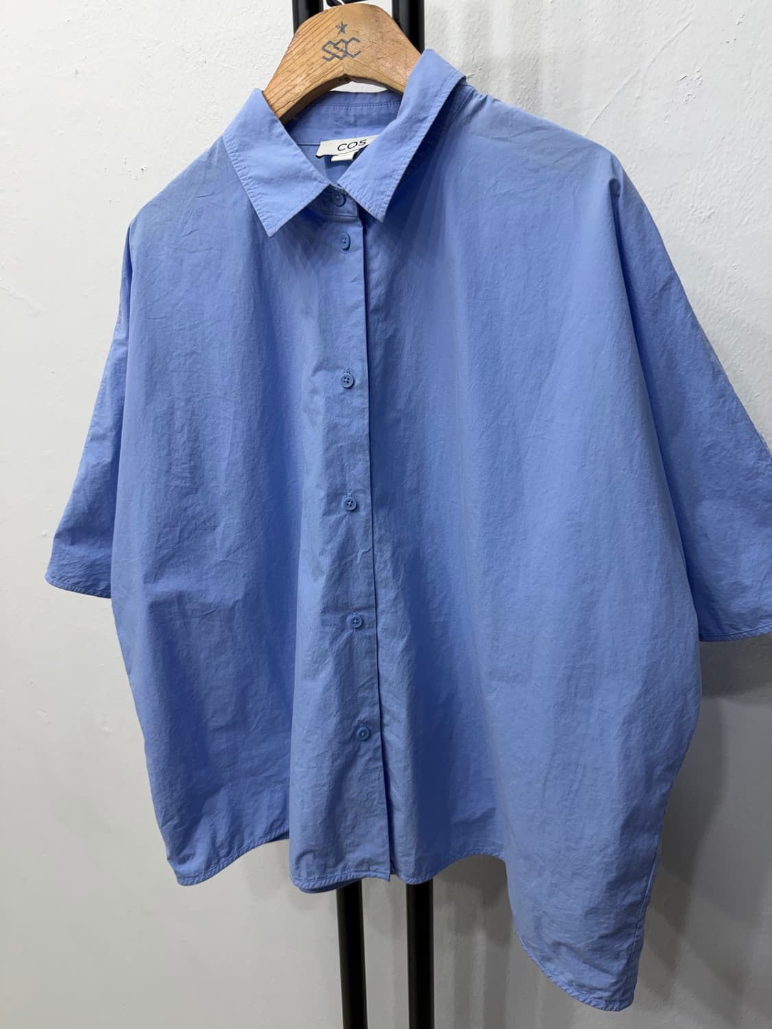 정품) COS 코스 신형 오버핏 블루 셔츠 38 상품이미지3