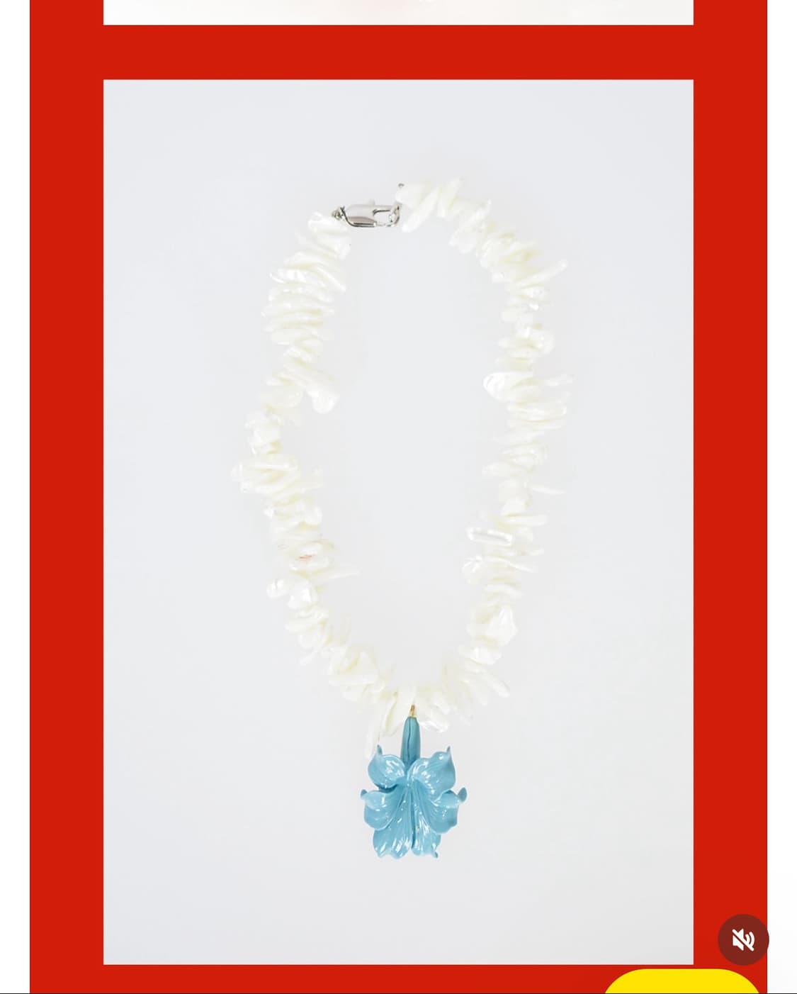 fruta mother of pearl flower necklace 상품이미지3