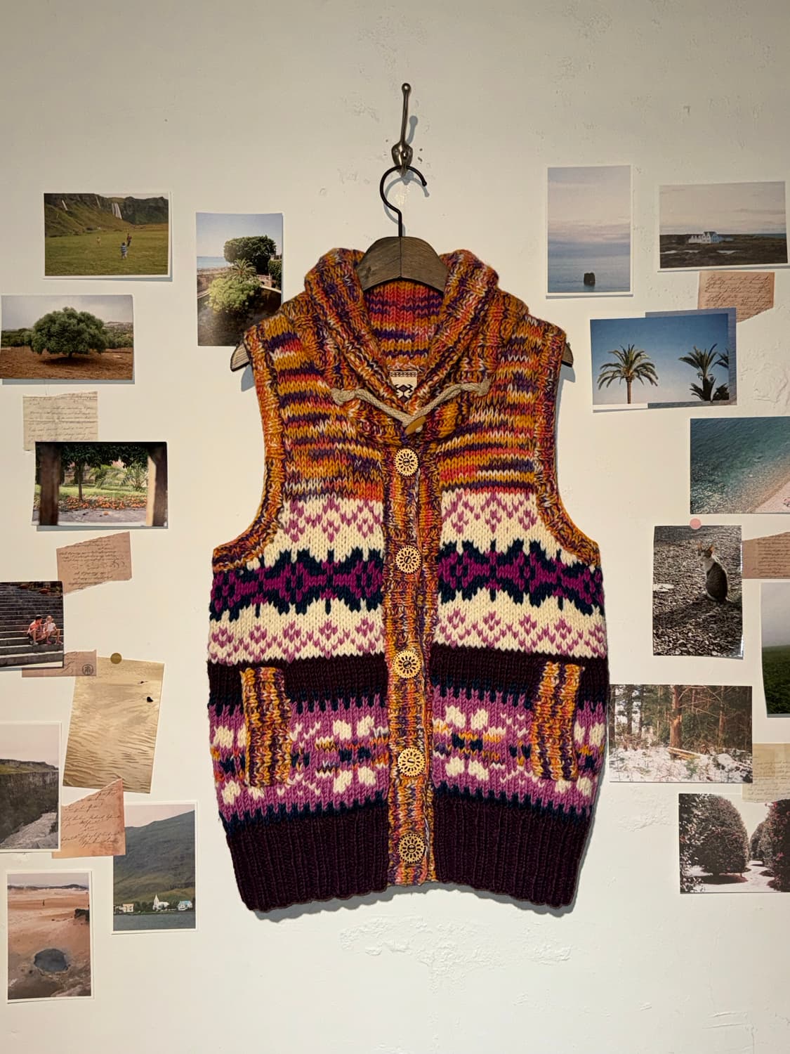 노르딕 히피 니트 조끼 상품이미지1