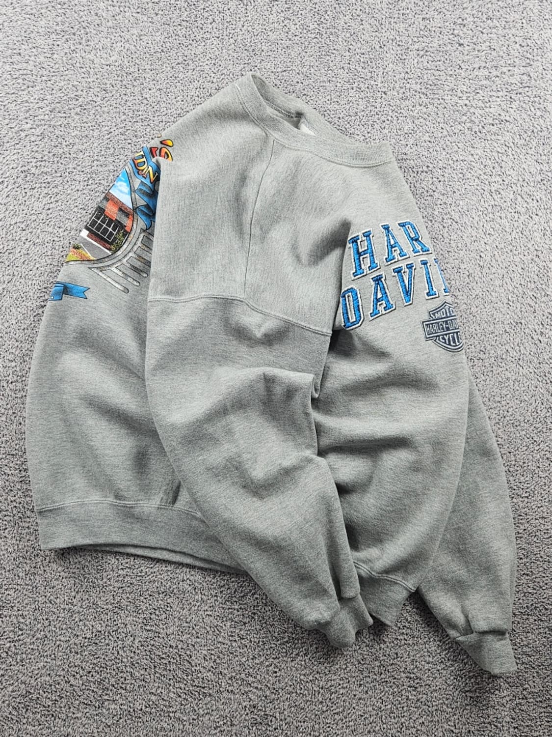 00's 할리데이비슨 애쉬버러 스펠아웃 맨투맨 스웻셔츠(XL)/10941 상품이미지4