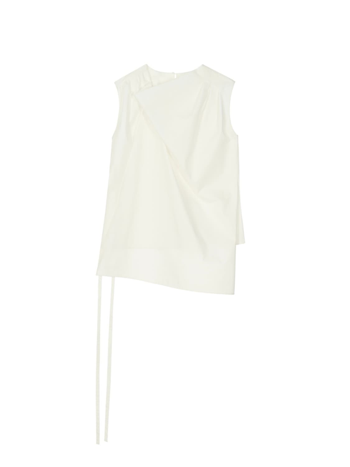 COSMOSS DRAPED STRAP BLOUSE (WHITE) 상품이미지1