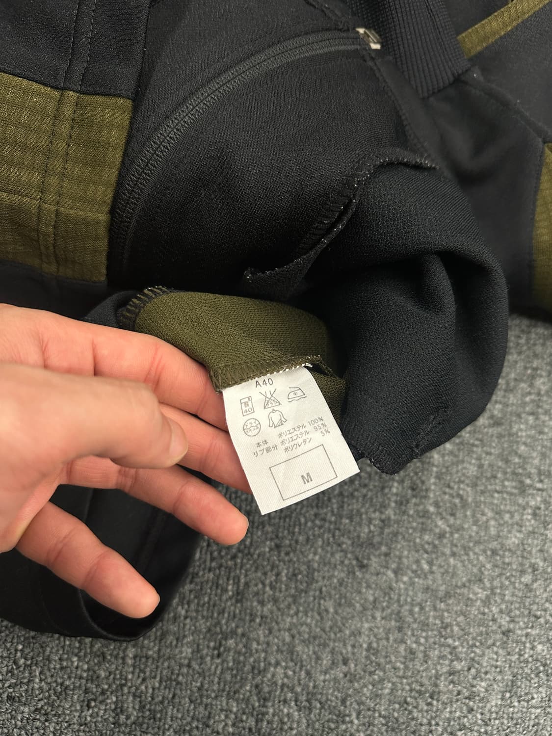 M) 나이키 스우시 로고 블랙 카키 져지 집업 상품이미지6