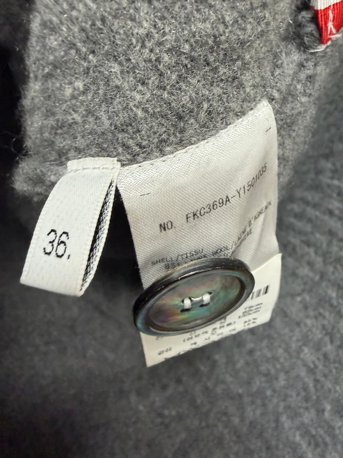 톰브라운 오버워시드 캐시미어 사선완장 가디건 ( 여성 오버핏 ) 상품이미지7