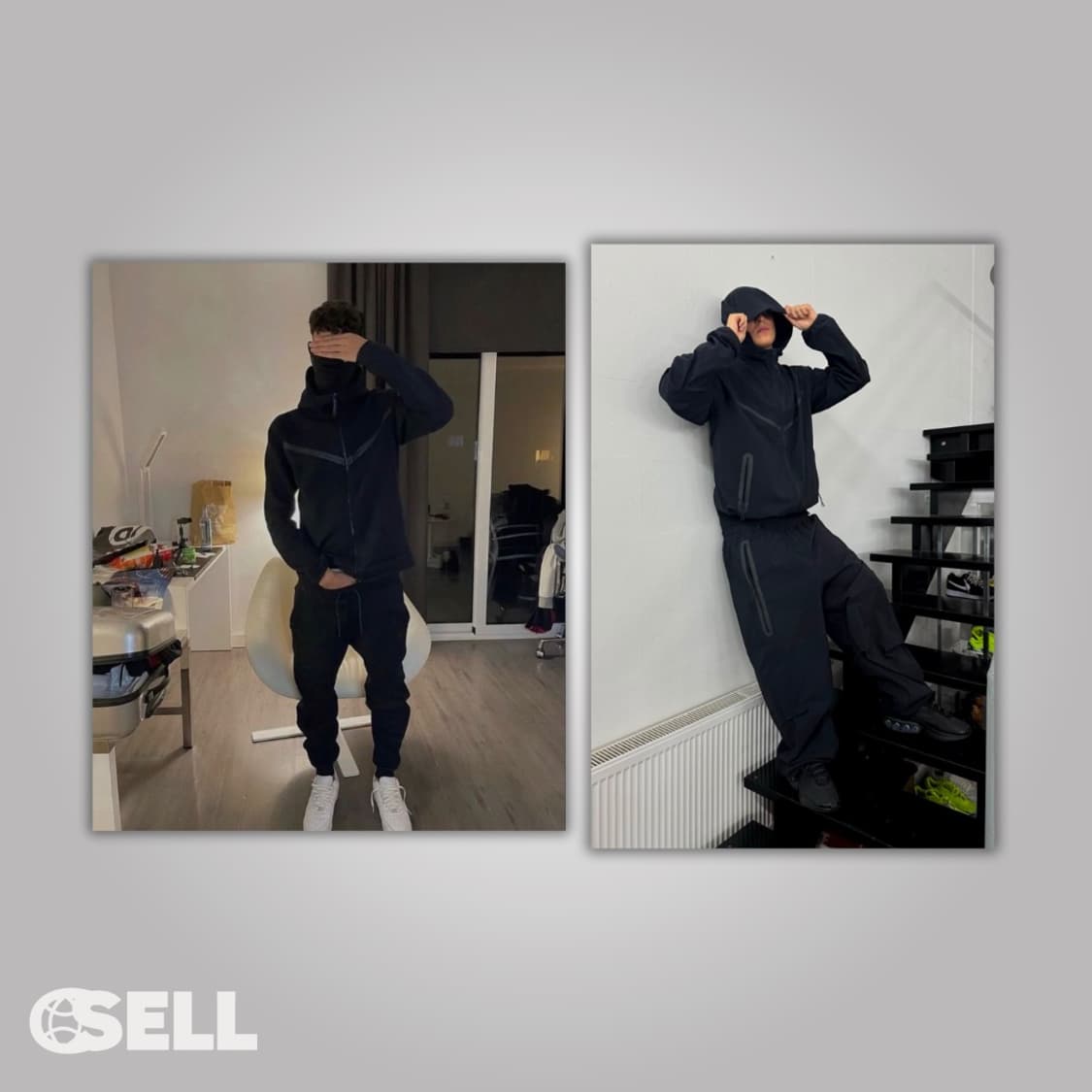 나이키 테크팩 블랙 셋업 상품이미지2