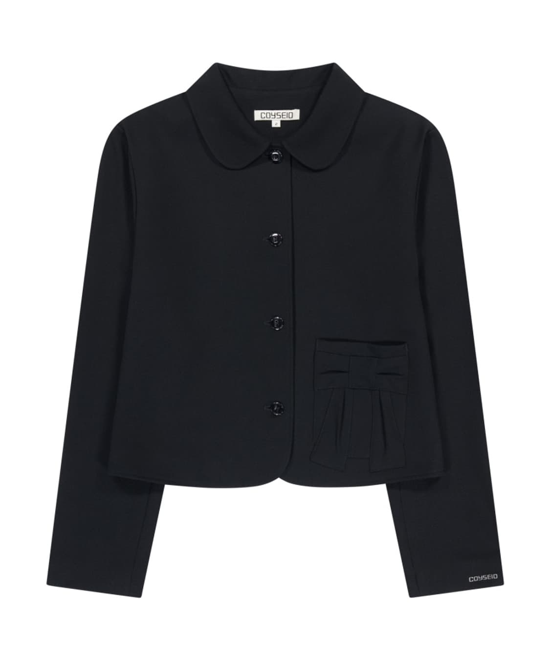 코이세이오 리본 재킷 블랙 2사이즈 상품이미지1