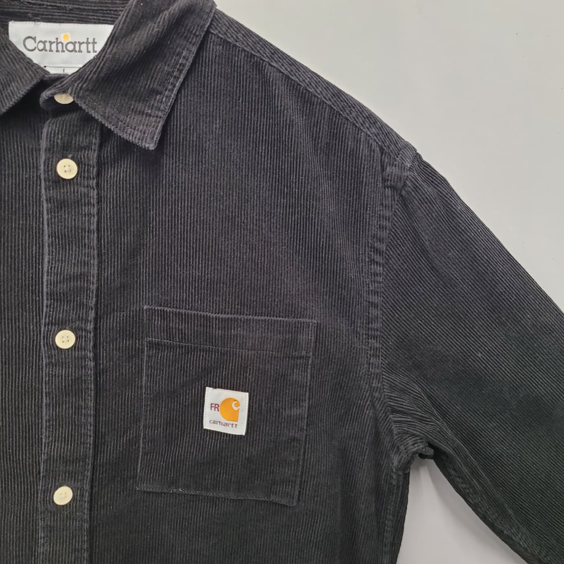 Carhartt 칼하트 리워크 코듀로이 셔츠 자켓 블랙 상품이미지3