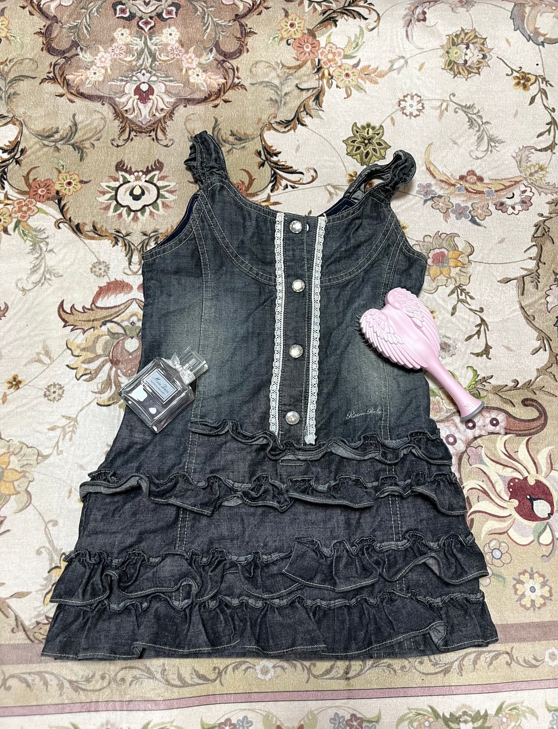 갸루 데님 미니 슬리브리스  상품이미지1