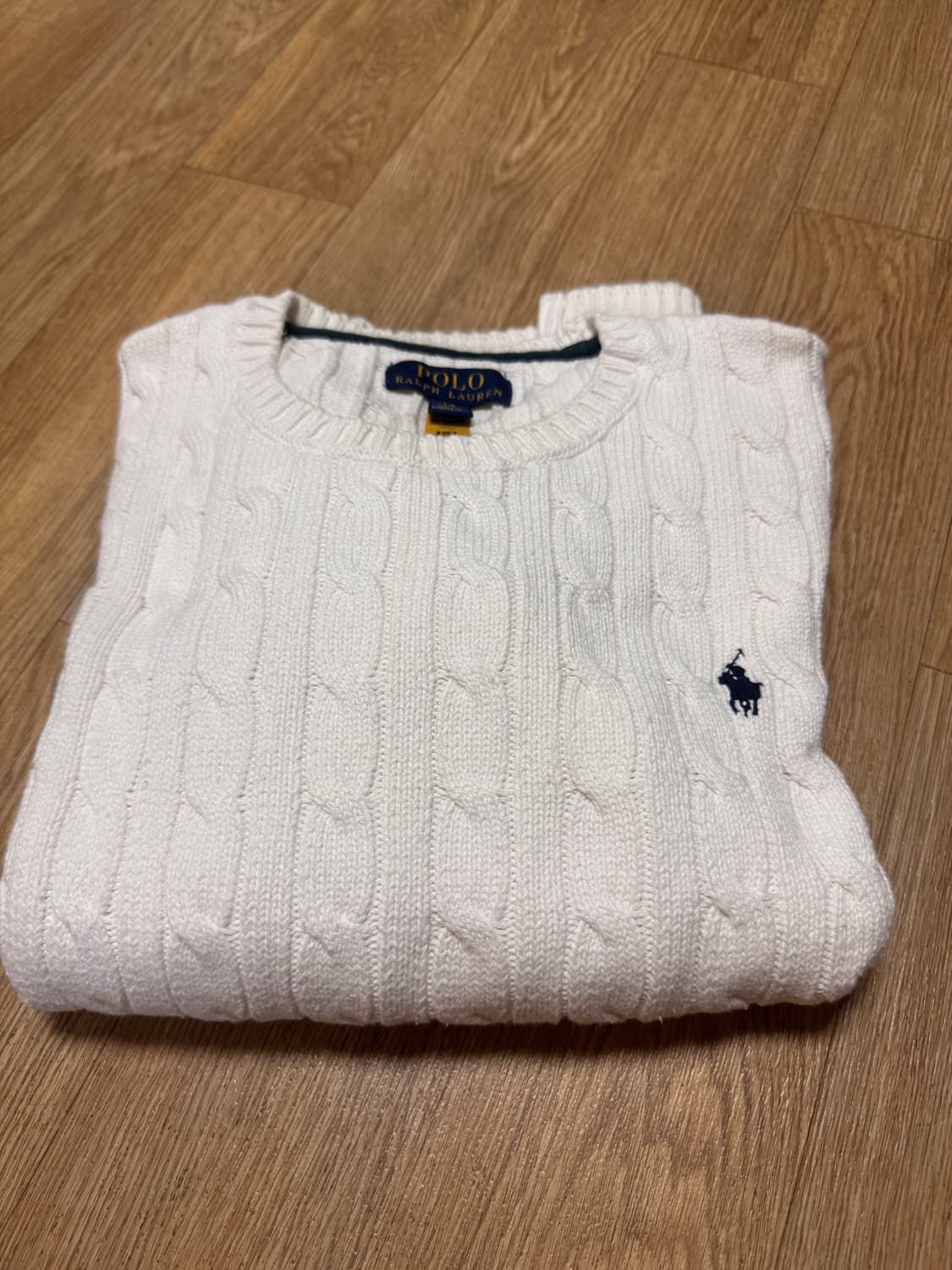 폴로랄프로렌 화이트 니트 보이즈 L 14-16 사이즈 상품이미지1