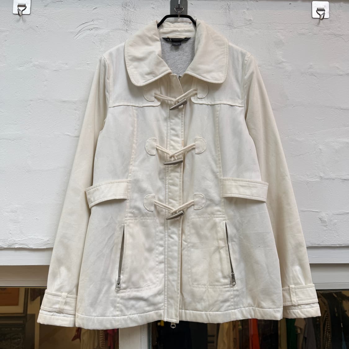 Armani Exchange 아이보리 더플 집업 자켓 M 상품이미지1