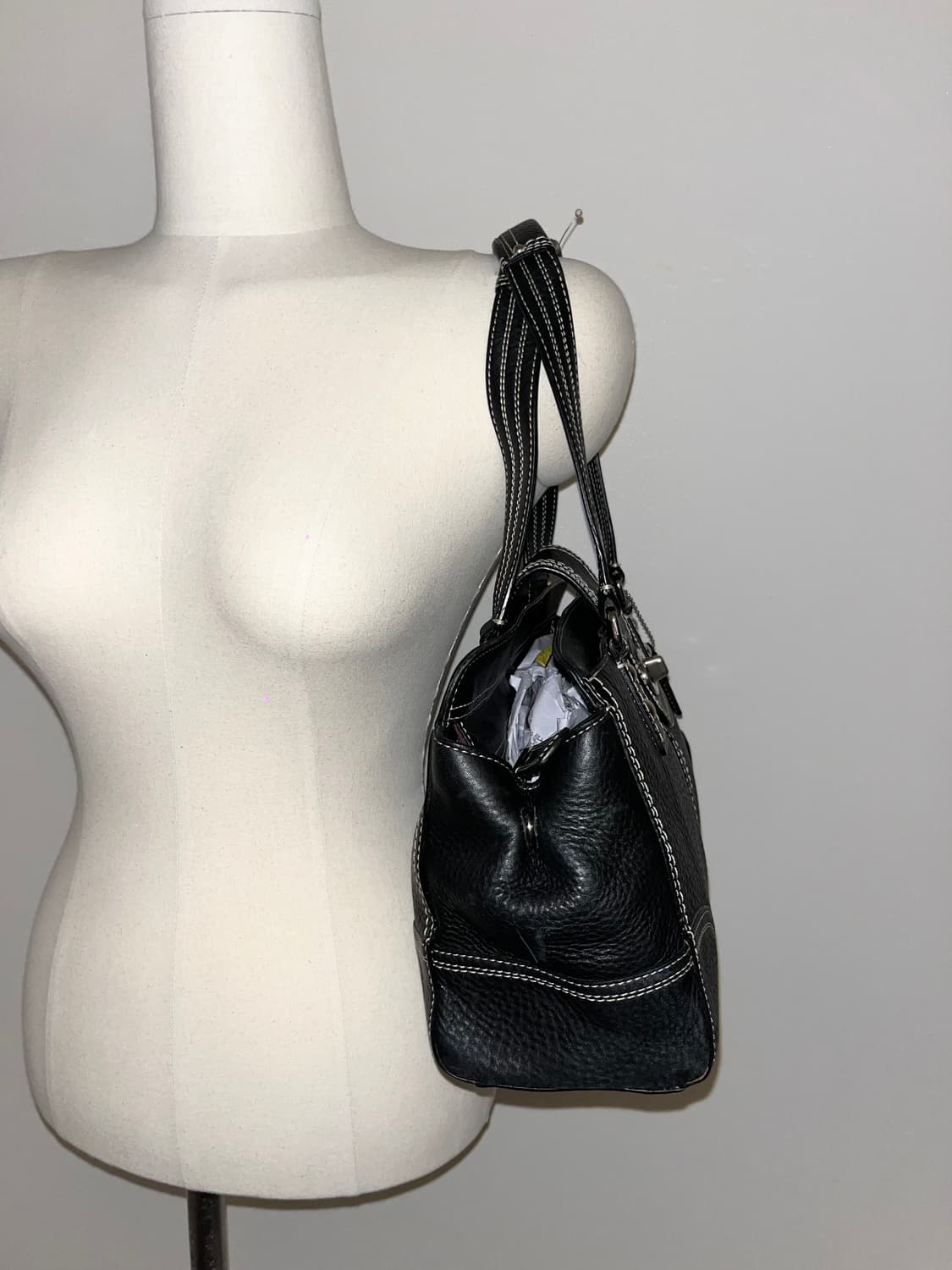  📦Coach Black leather shoulder bag 상품이미지6