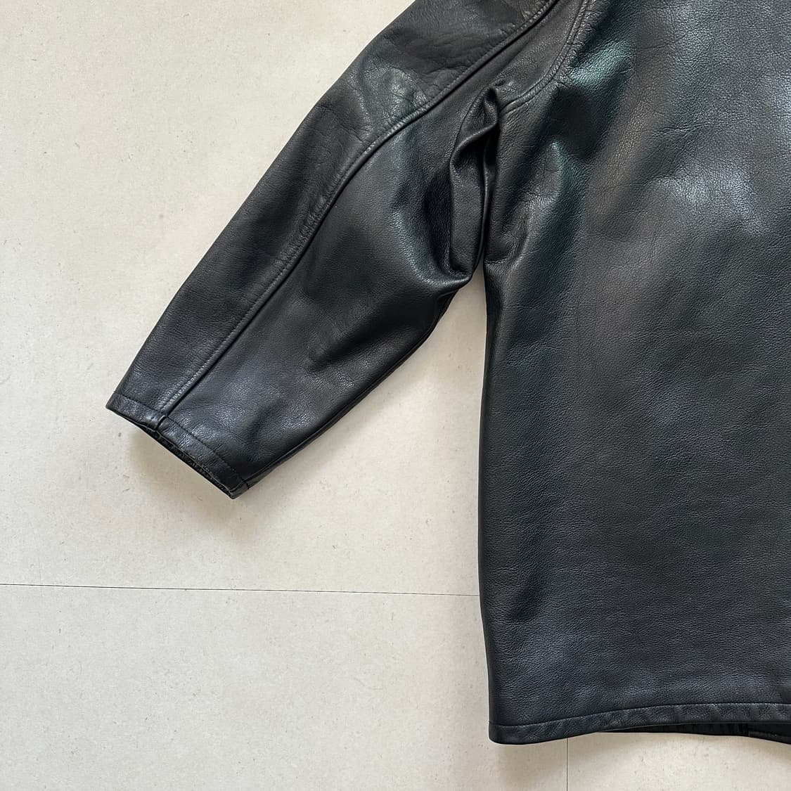 요지야마모토 A.A.R 소가죽 미니멀 레더코트 (M) 상품이미지9