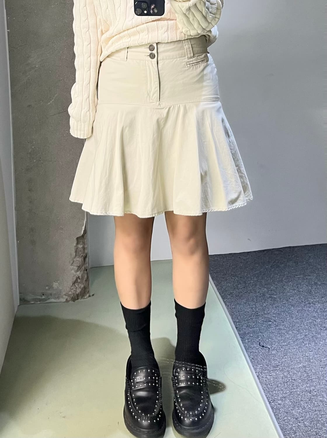 폴로 랄프 로렌 라이트 베이지 미니 스커트 상품이미지1