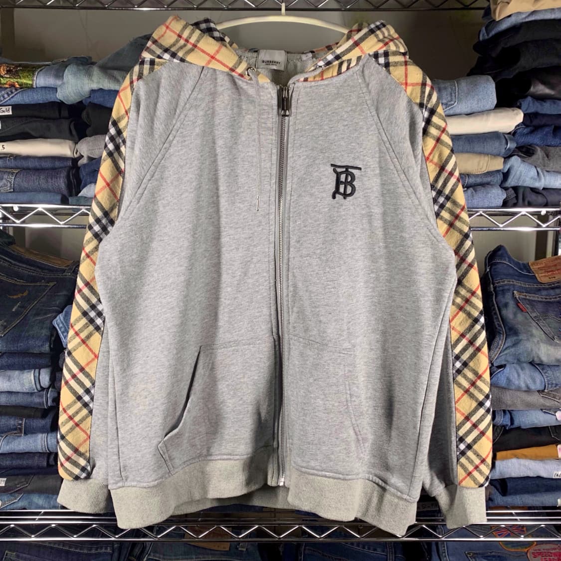 [M] 버버리 노바체크 포인트 래글런 후드집업 상품이미지2
