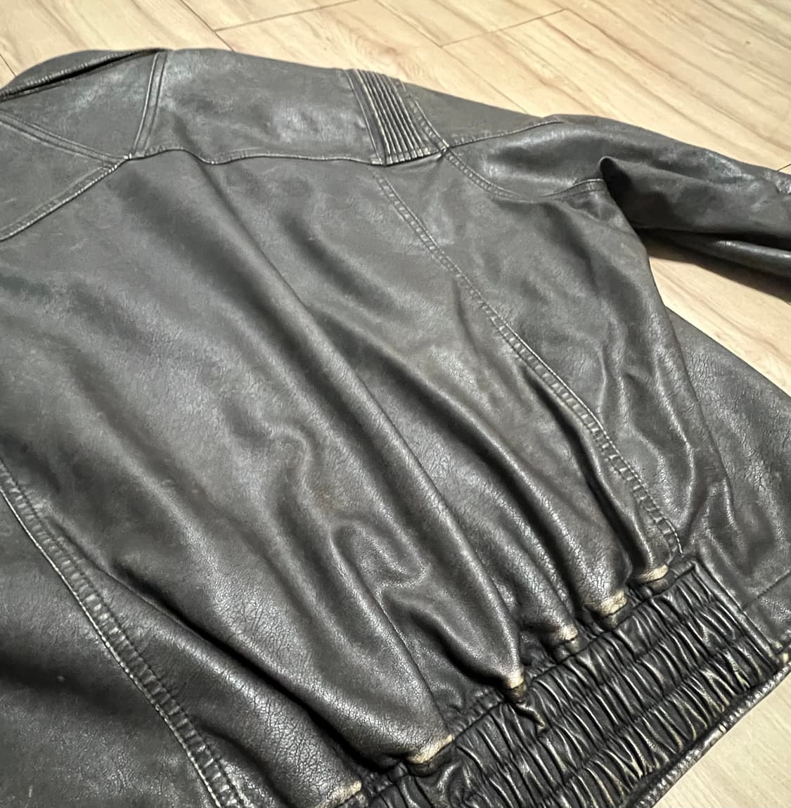 일꼬르소 워시드 페이크레더 점퍼 다크브라운 / L 상품이미지8