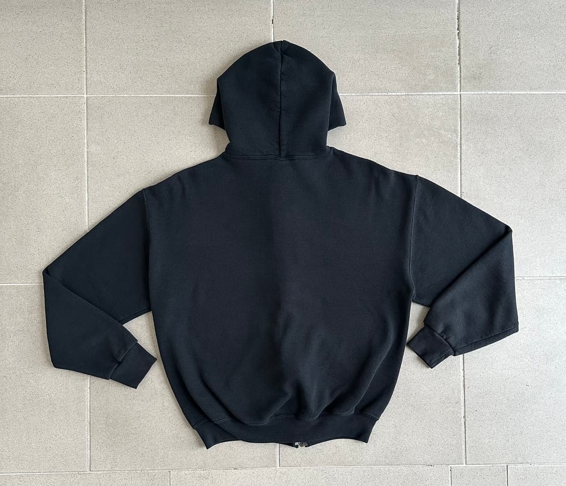 90s 빈티지 러셀 후드집업 블랙 M 상품이미지2