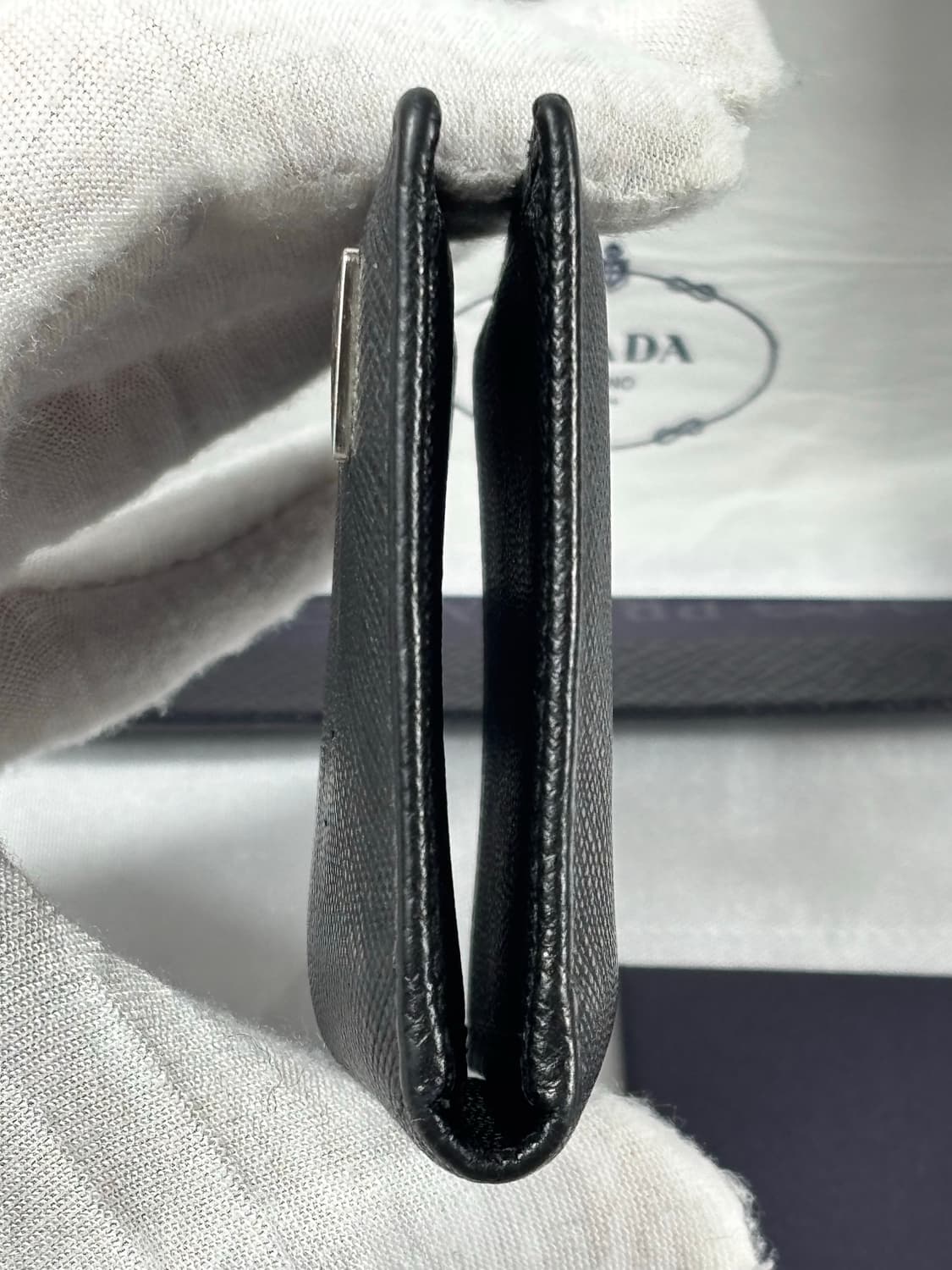 (정품/풀구성)프라다 삼각로고 오거나이저 카드지갑 블랙 상품이미지7