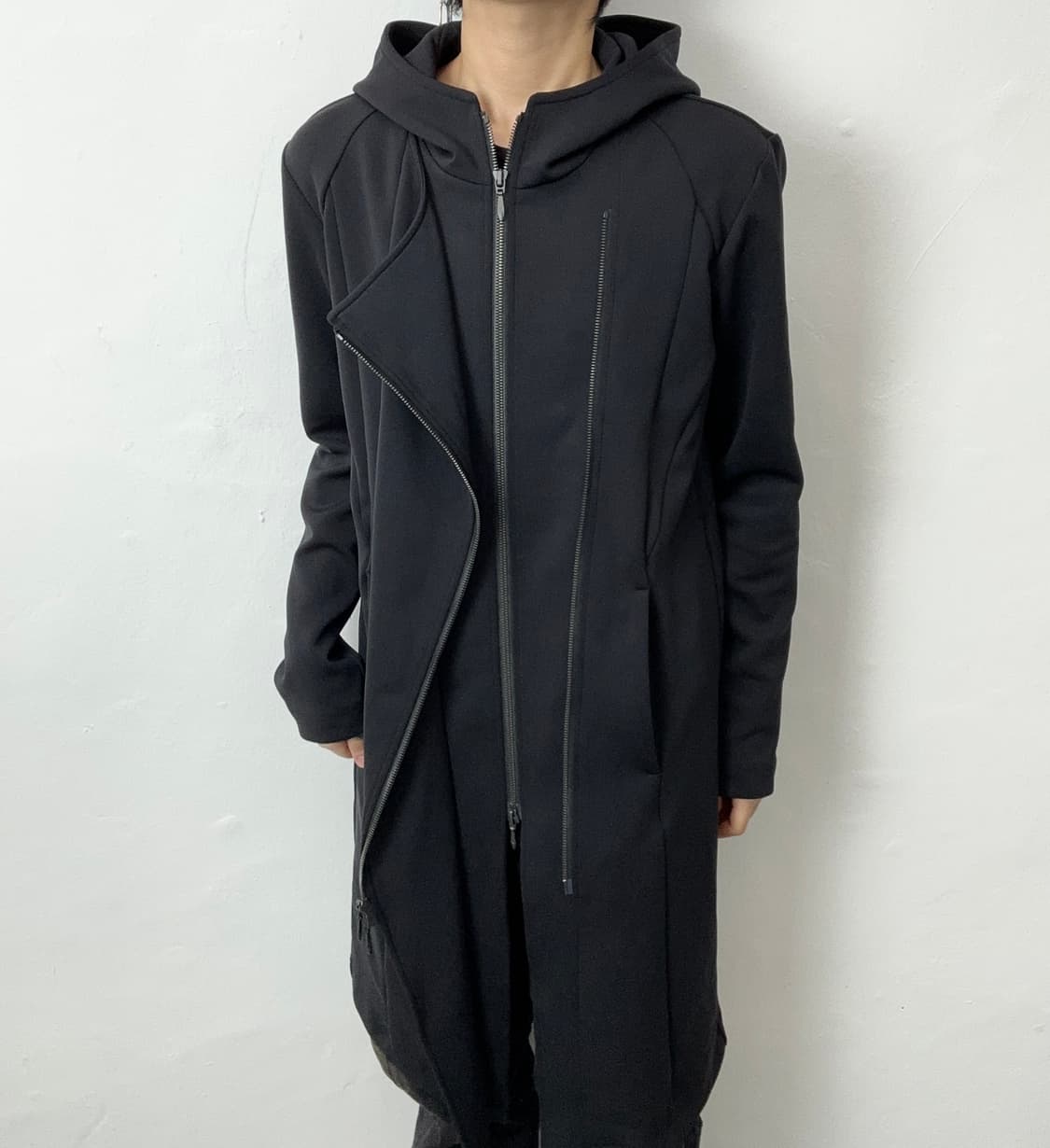 Tornado Mart Asymmetric Zip Hooded Jacke 상품이미지1