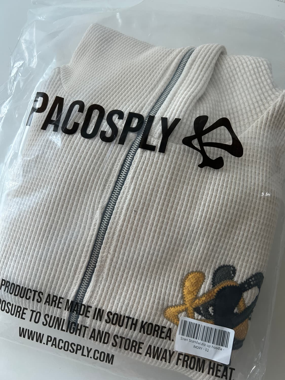 파코서플라이 사이렌 스캔들 집업 후디 아이보리2 상품이미지2