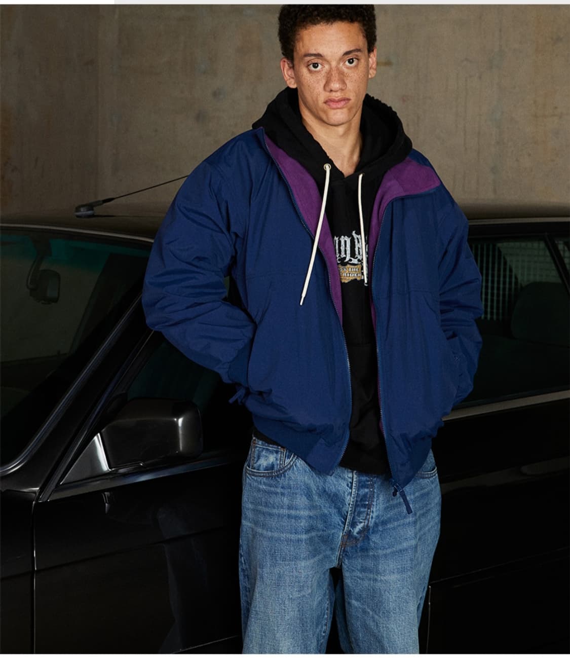 아웃스탠딩 리버시블 후리스 점퍼 블루핑크 상품이미지8