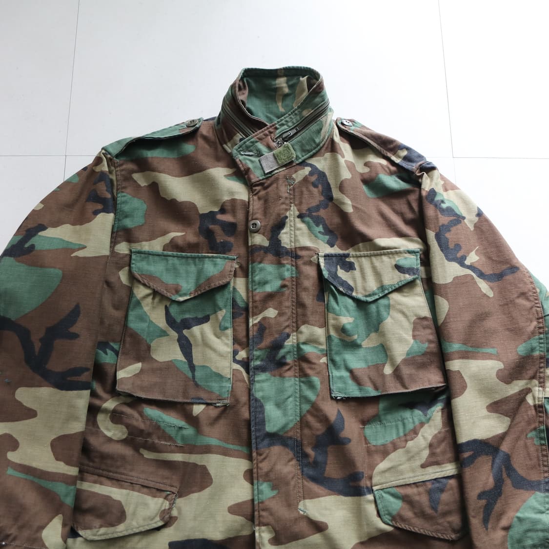 80s 미군 오리지널 우드랜드 M65 필드자켓 (M-S) 상품이미지2
