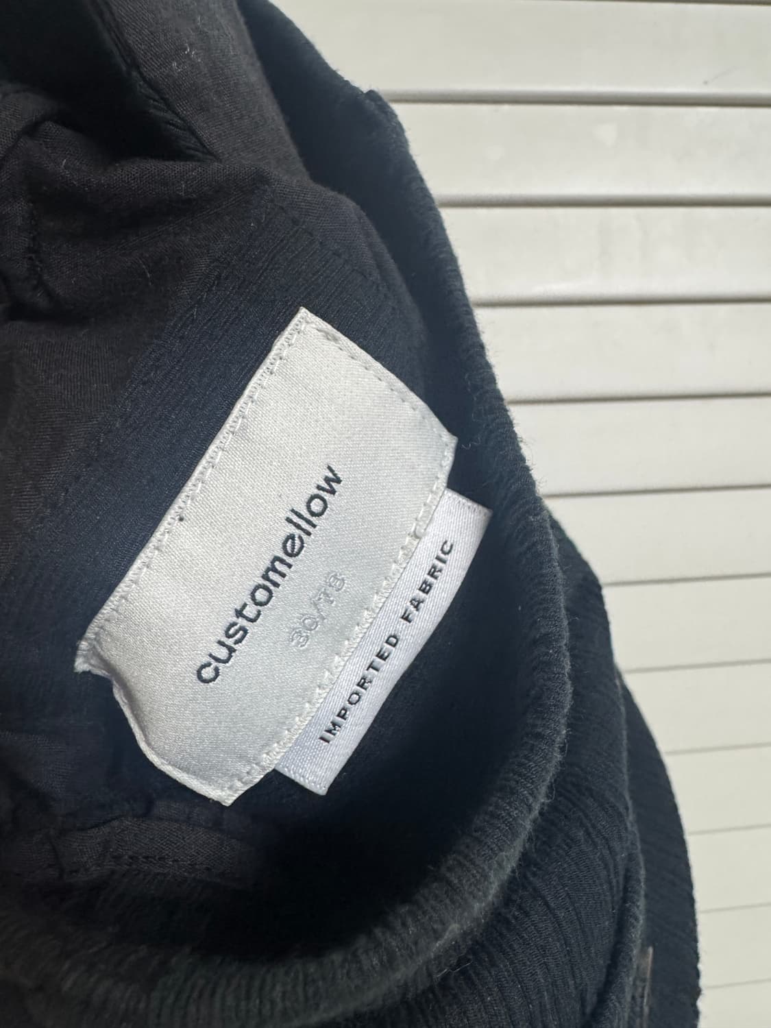 커스텀멜로우 시어서커 와이드 팬츠 블랙 78 30~32 상품이미지3